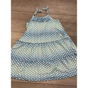 Tommy Bahama Dress Girls Size 7 Sleeveless Blue Spring Summer Dress Tropical